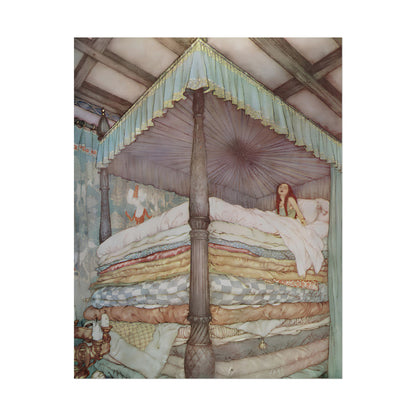 Princess and the Pea poster by Edmund Dulac - 11x14 inch print