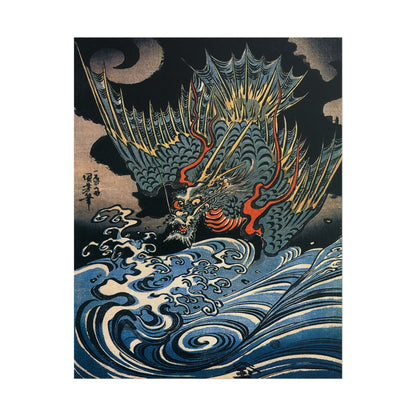 Dragon Flying above Turbulent Waves