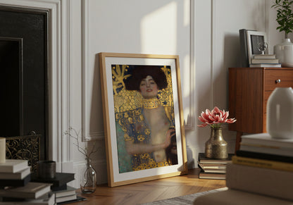 Judith poster by Gustav Klimt  - Neutral room decor with framed print