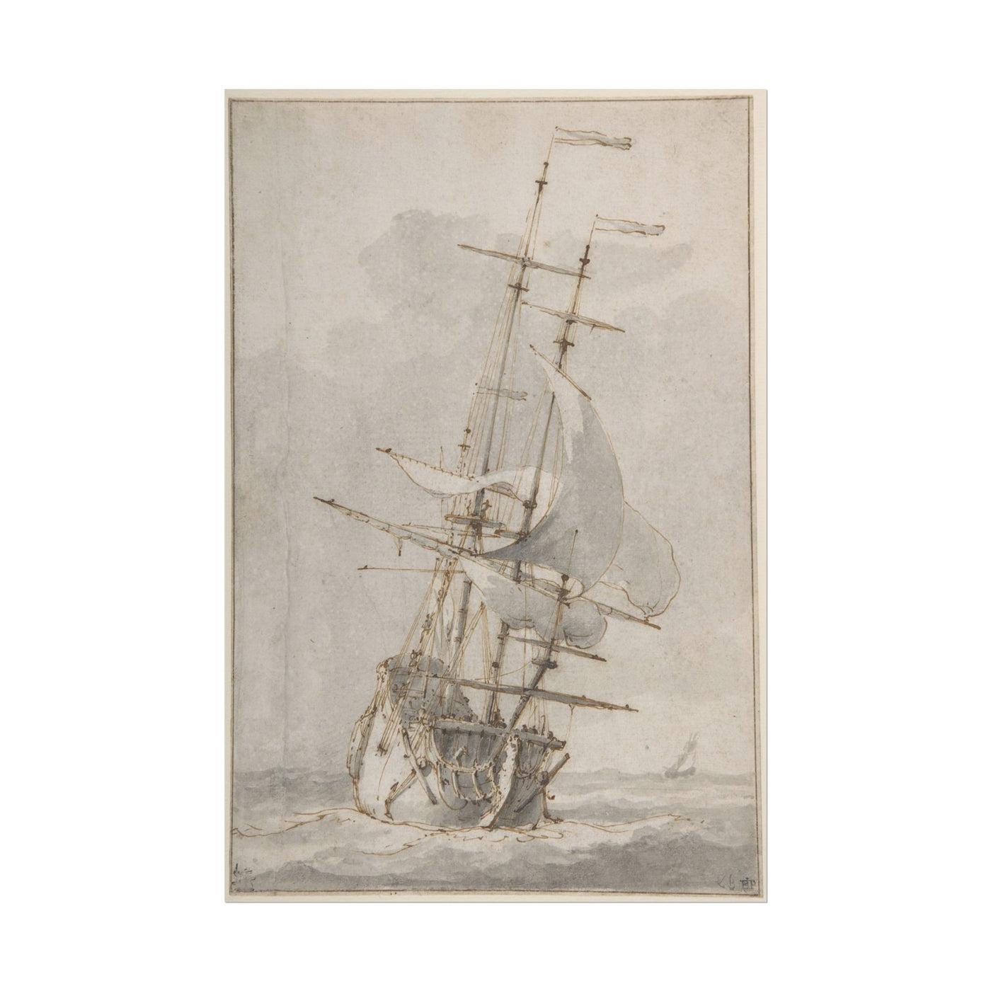 A Ship at Sea 12″×18″