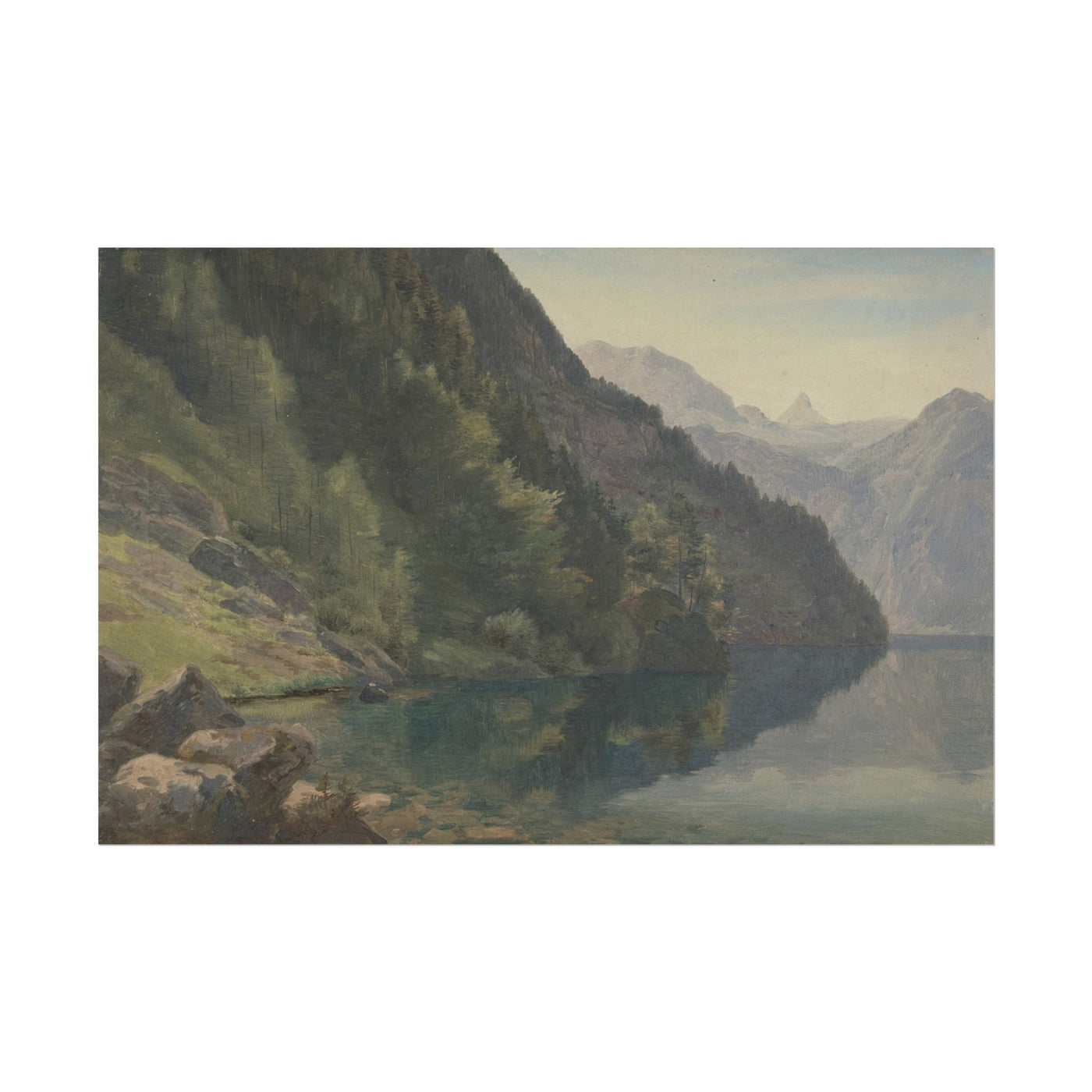 Wooded Shore at the King Lake 18″×12″