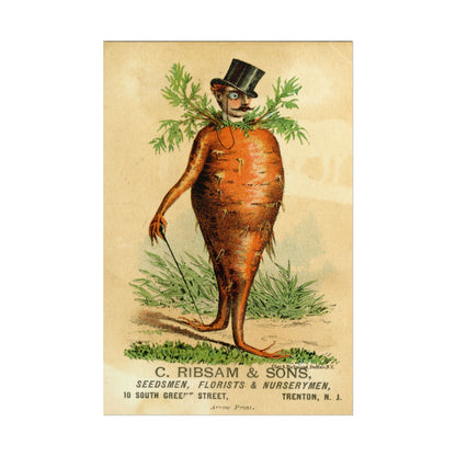 Victorian Carrot Man poster by C Ribsam & Sons  - 24x36 inch wall art
