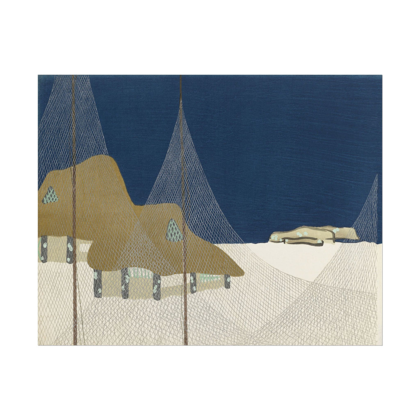 Japanese Village Painting 14″×11″