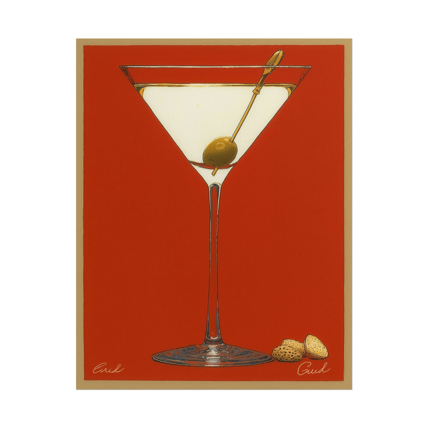 Martini Glass 11″×14″