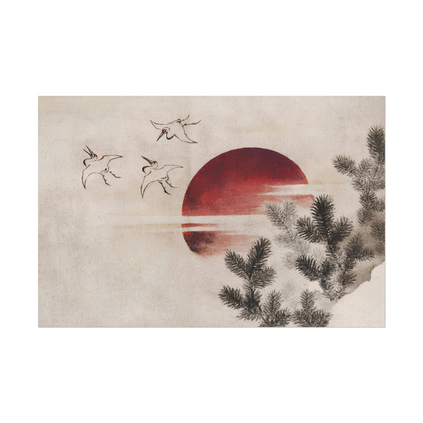Birds and Sunset 18″×12″