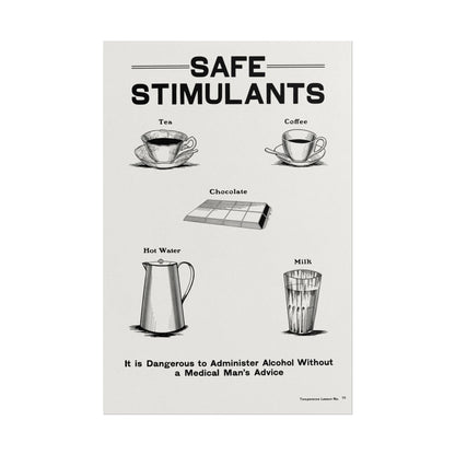 Safe Stimulants - Temperance poster by  Katsushika Hokusai - 16x24 inch poster print