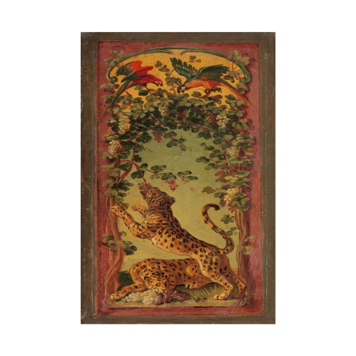 Panthers of Bacchus Eating Grapes