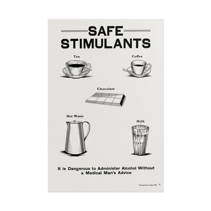 Safe Stimulants - Temperance poster by  Katsushika Hokusai - 12x18 inch print