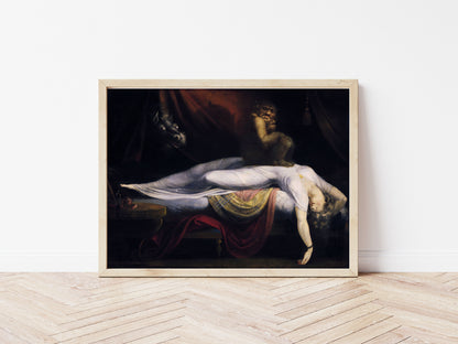 The Nightmare poster by Henry Fuseli - Black frame wall art