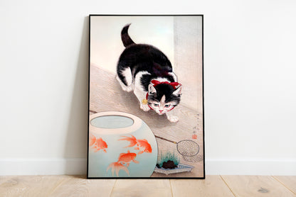 Cat and Goldfish Bowl