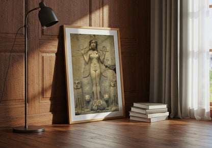 Lilith - Queen Of The Night poster by John Collier  - Neutral room decor with framed print