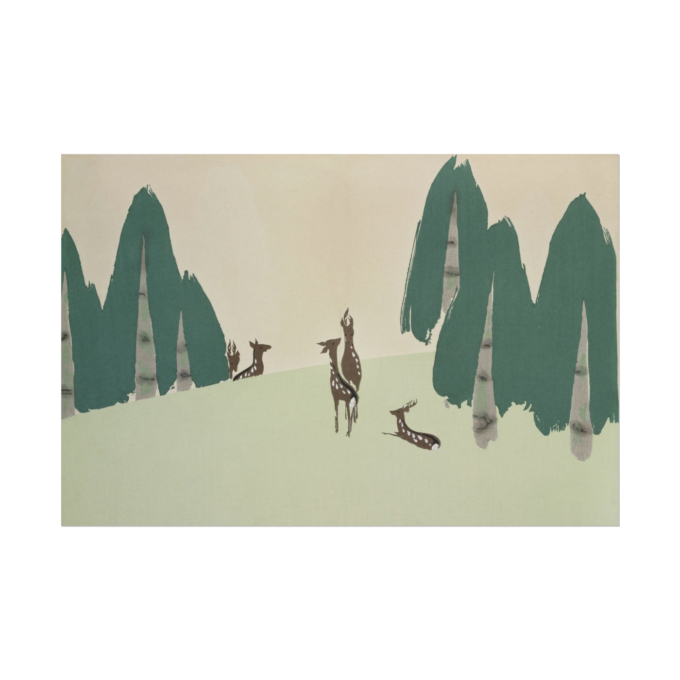 Deer from Momoyogusa - Flowers Of A Hundred Generations 18″×12″