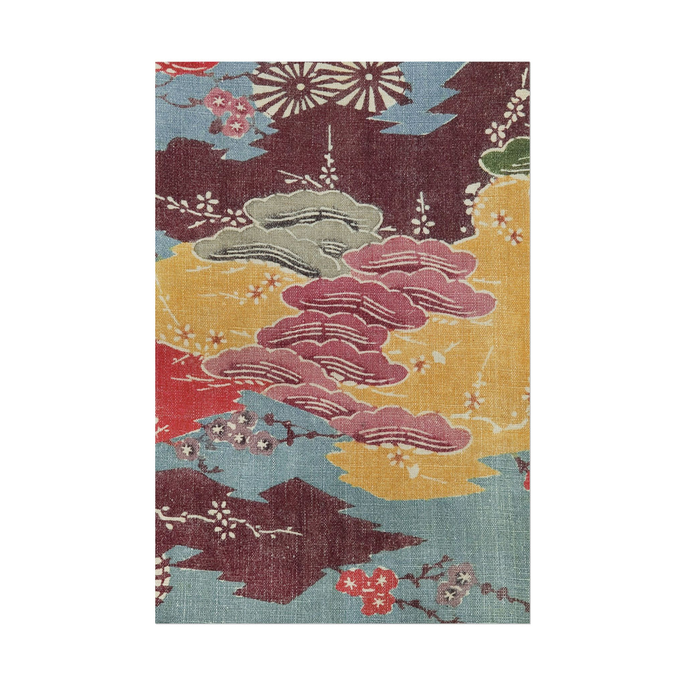 Pine, Plum and Chrysanthemum 12″×18″