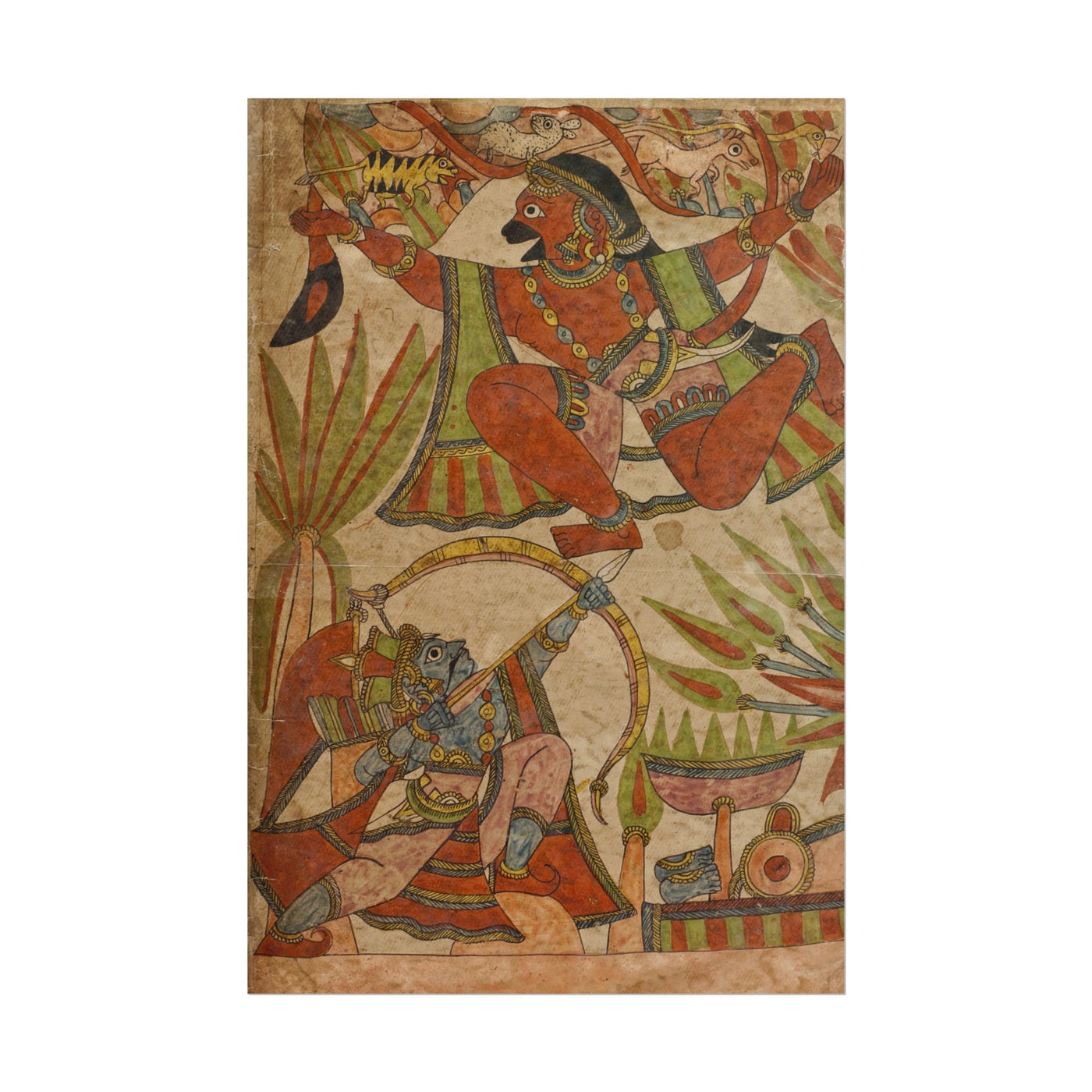 Bharata Shoots at Hanuman 12″×18″