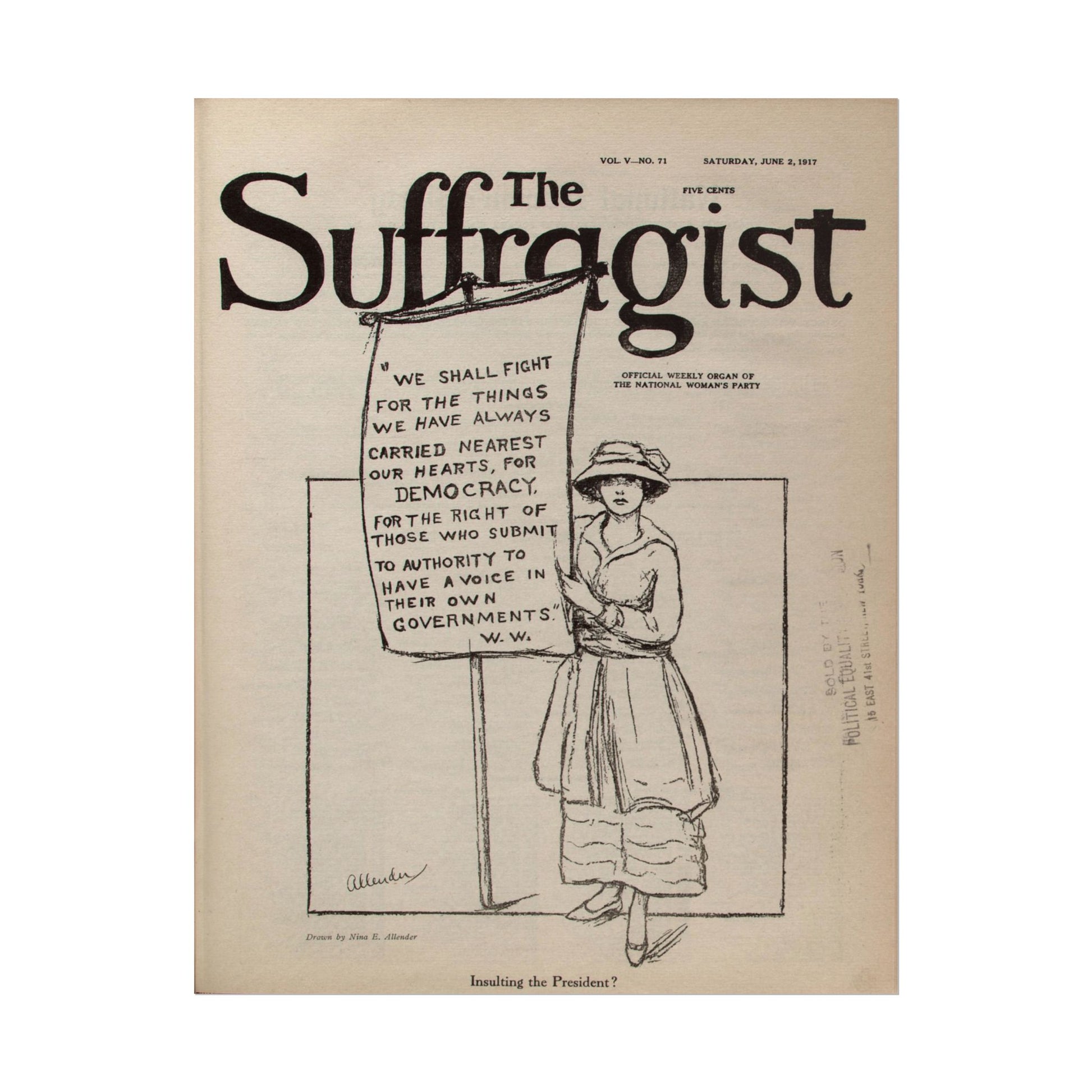 The Suffragist poster by Alphonse Mucha  - 11x14 inch print
