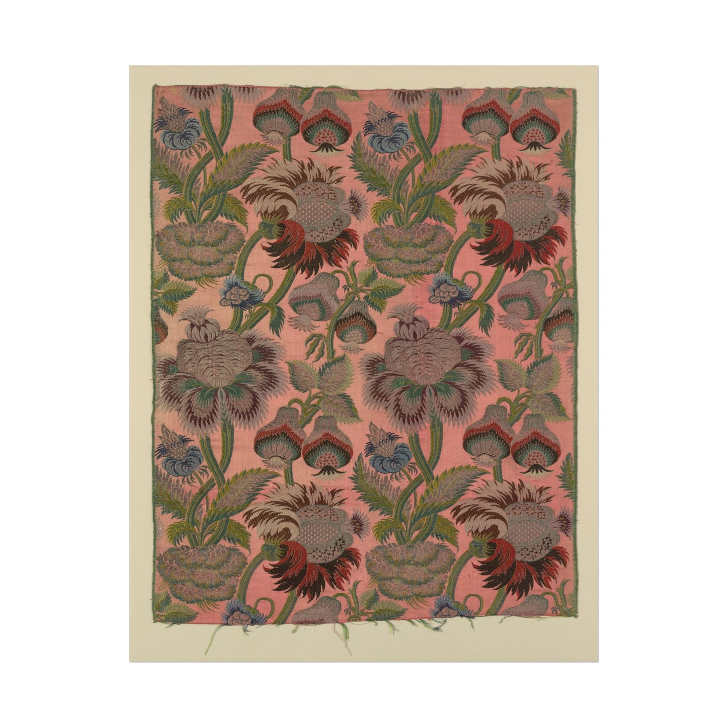 Intricate floral design with vivid colors and lush foliage.