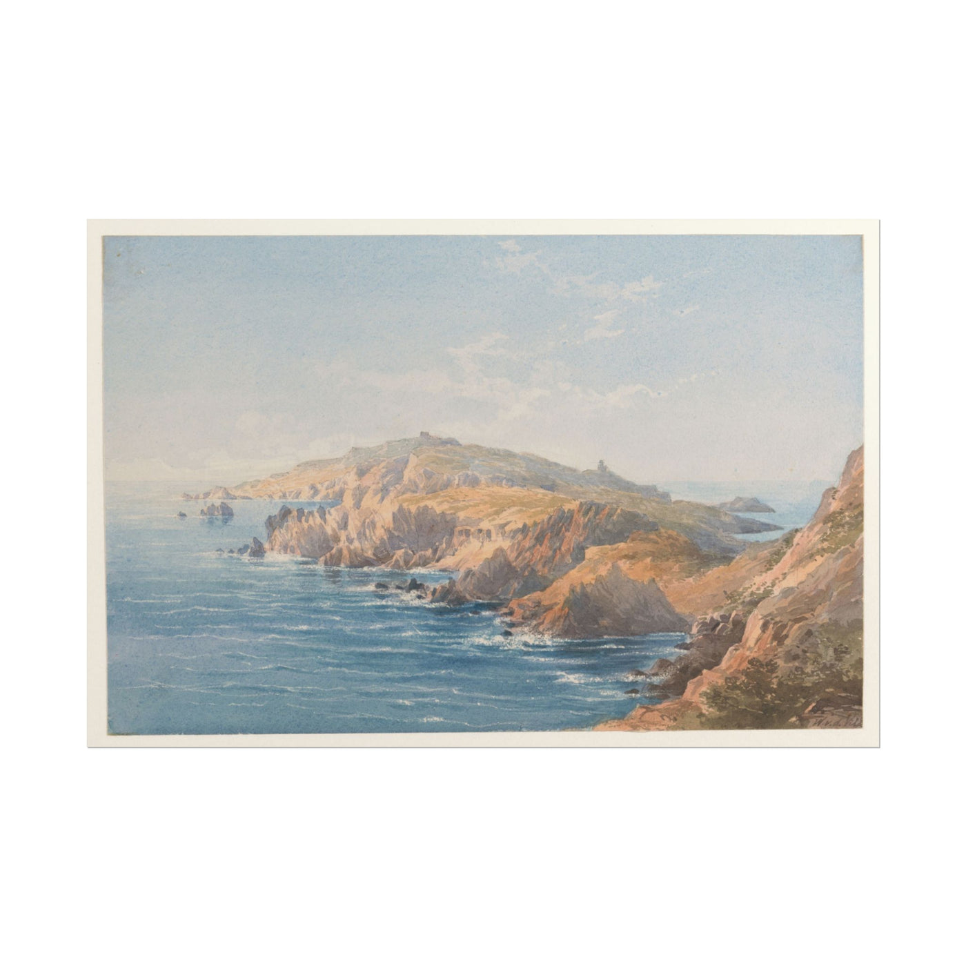Serene Coastal Landscape Art Print 18″×12″