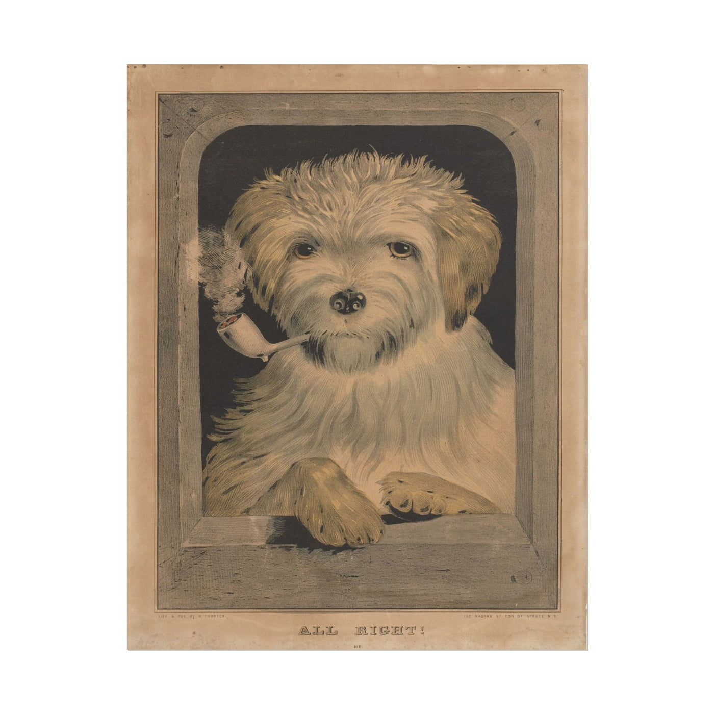Dog Smoking Pipe 11″×14″