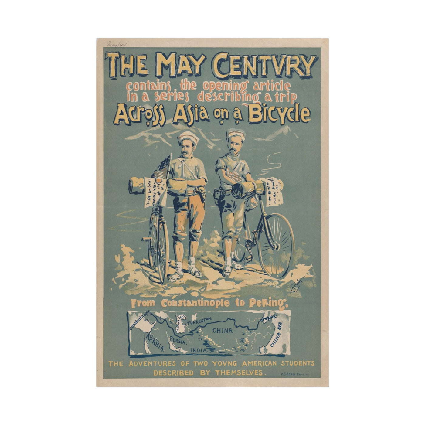 The Century: Across Asia on a Bicycle 12″×18″