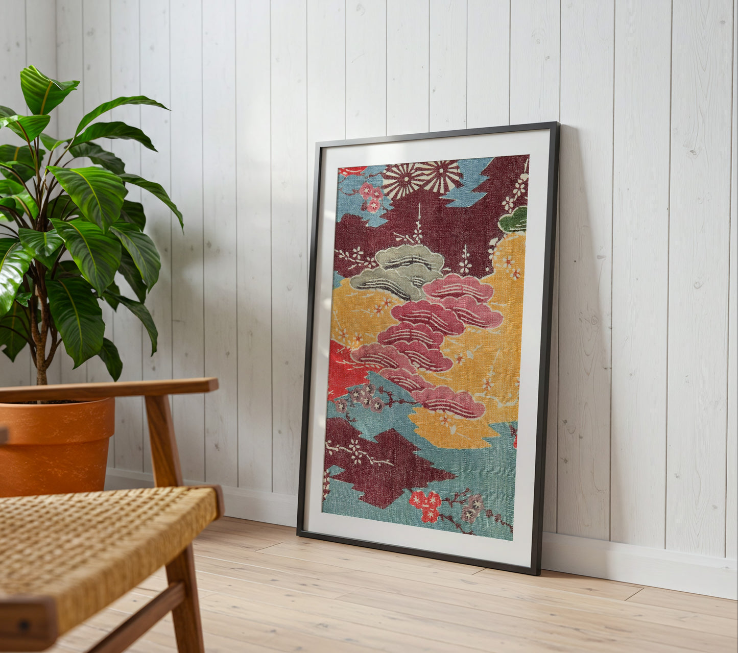 Pine, Plum and Chrysanthemum