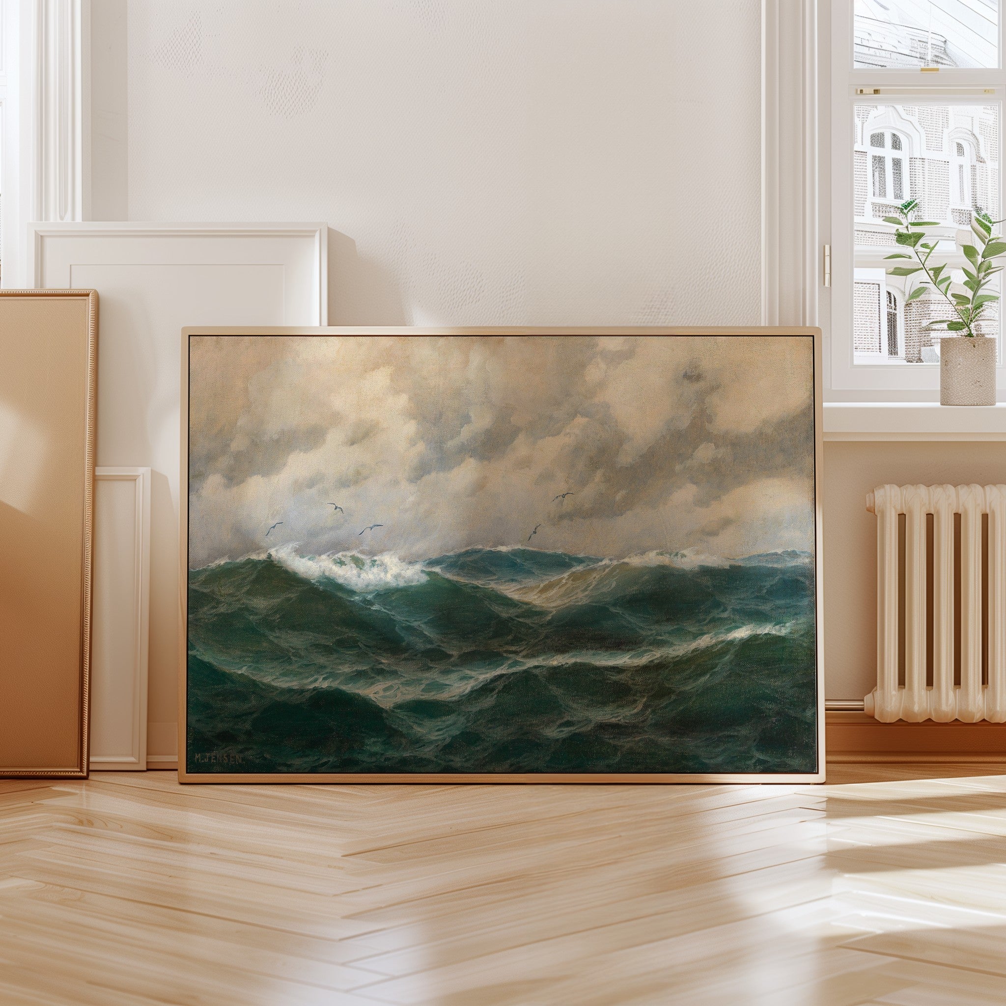 Maritime by Max Jensen framed on a wall