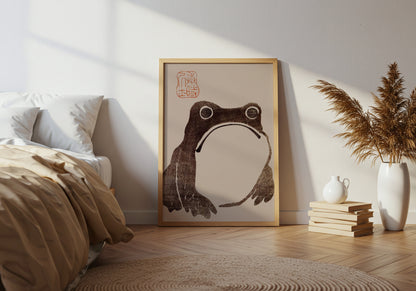 Frog poster by Matsumoto Hoji - Neutral room decor with framed print