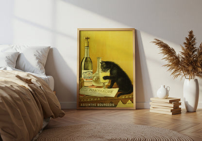Absinthe Bourgeois Advert poster by Mourgue Freres - Neutral room decor with framed print