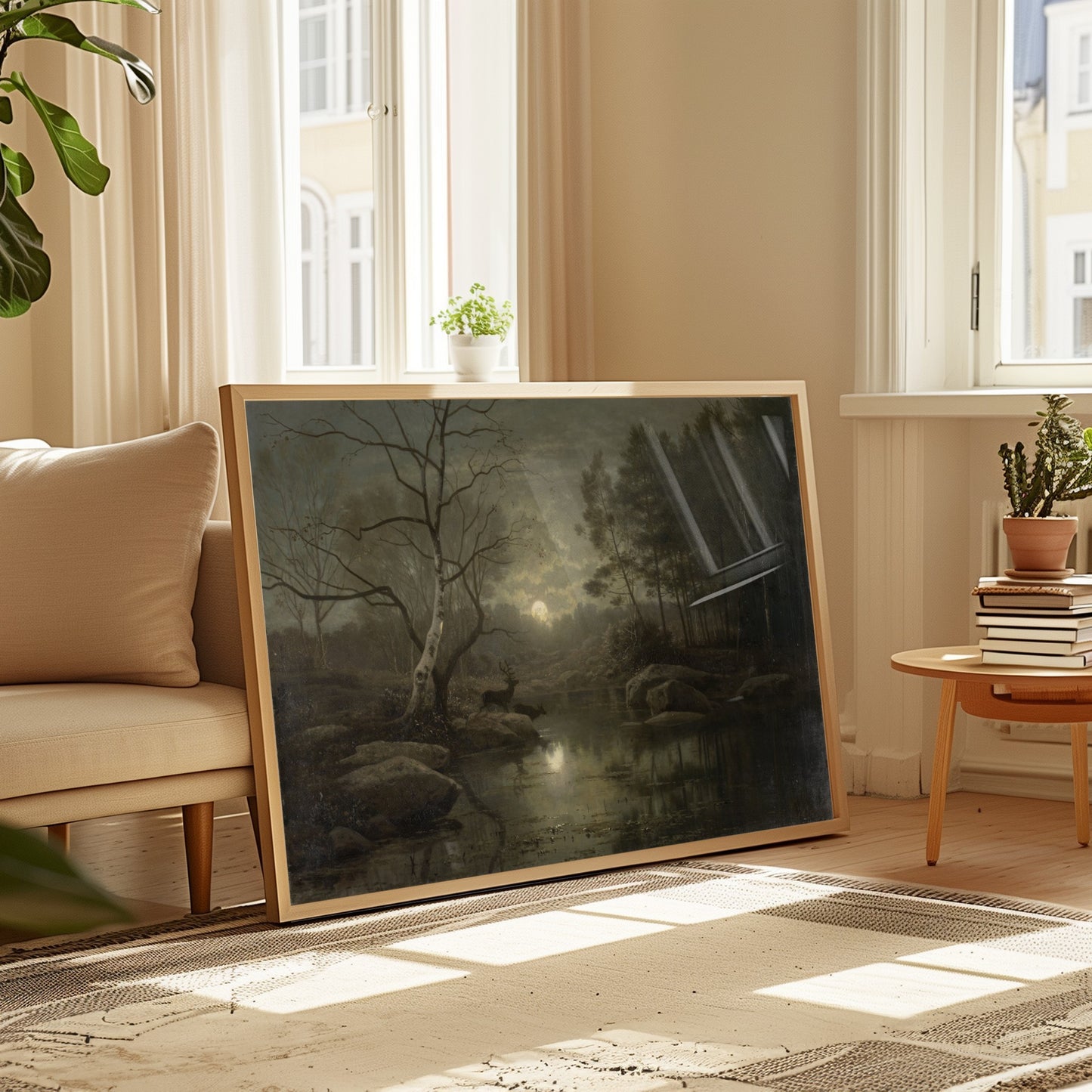 Forest Landscape in the Moonlight