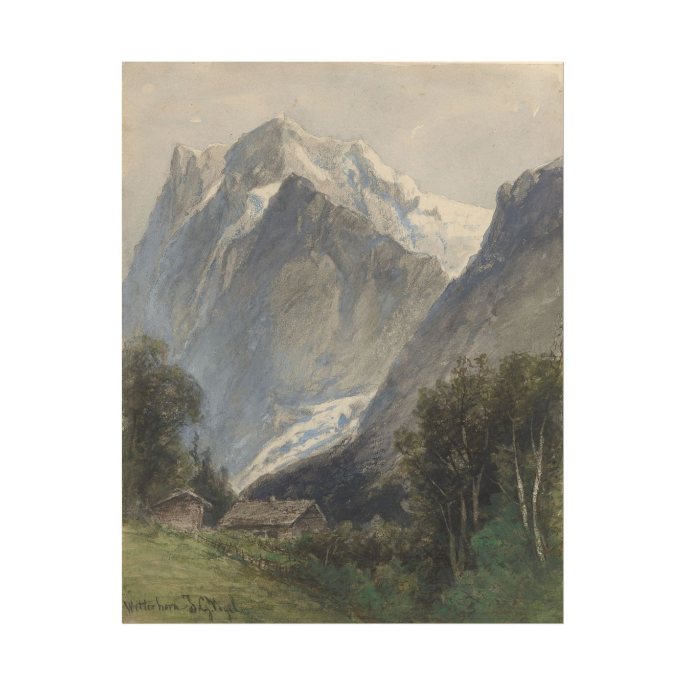 Swiss Mountain Landscape Print 11″×14″