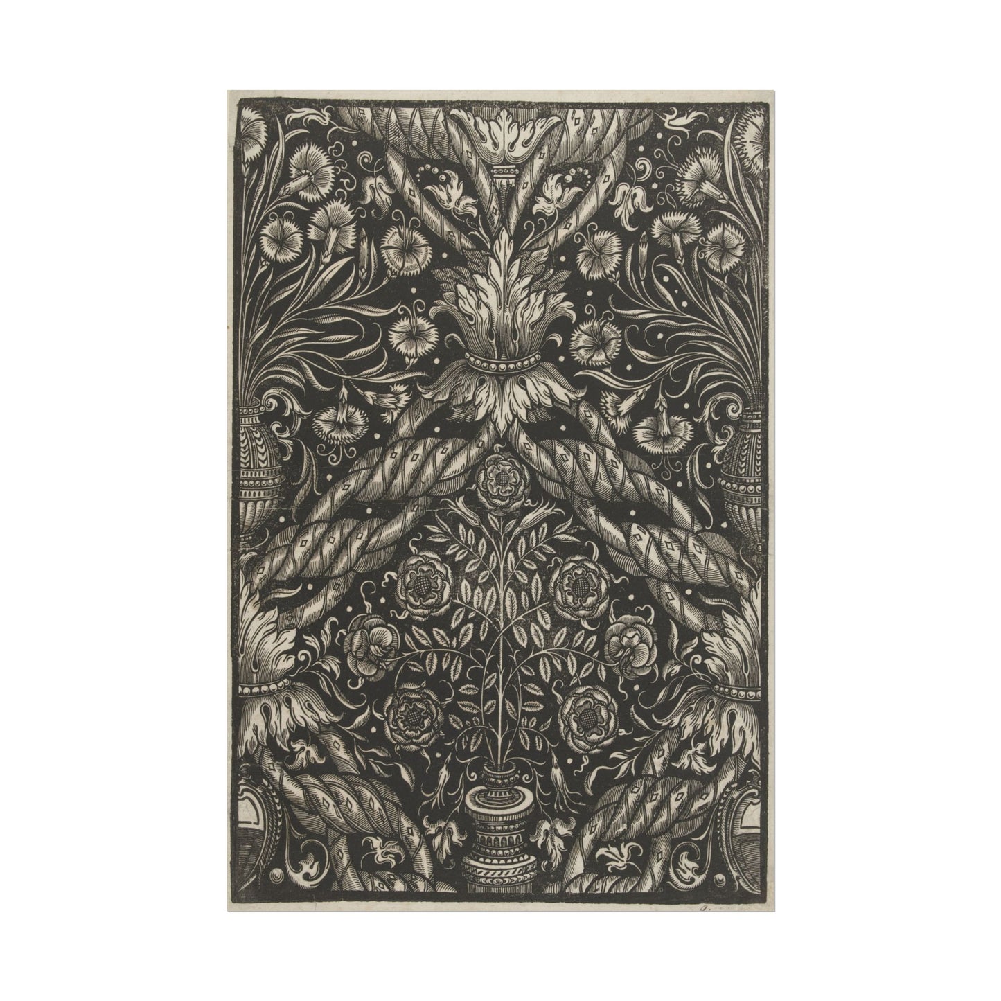 Vase and Flowers Textile