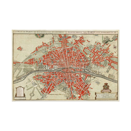 Map of Paris by Guillaume Delisle