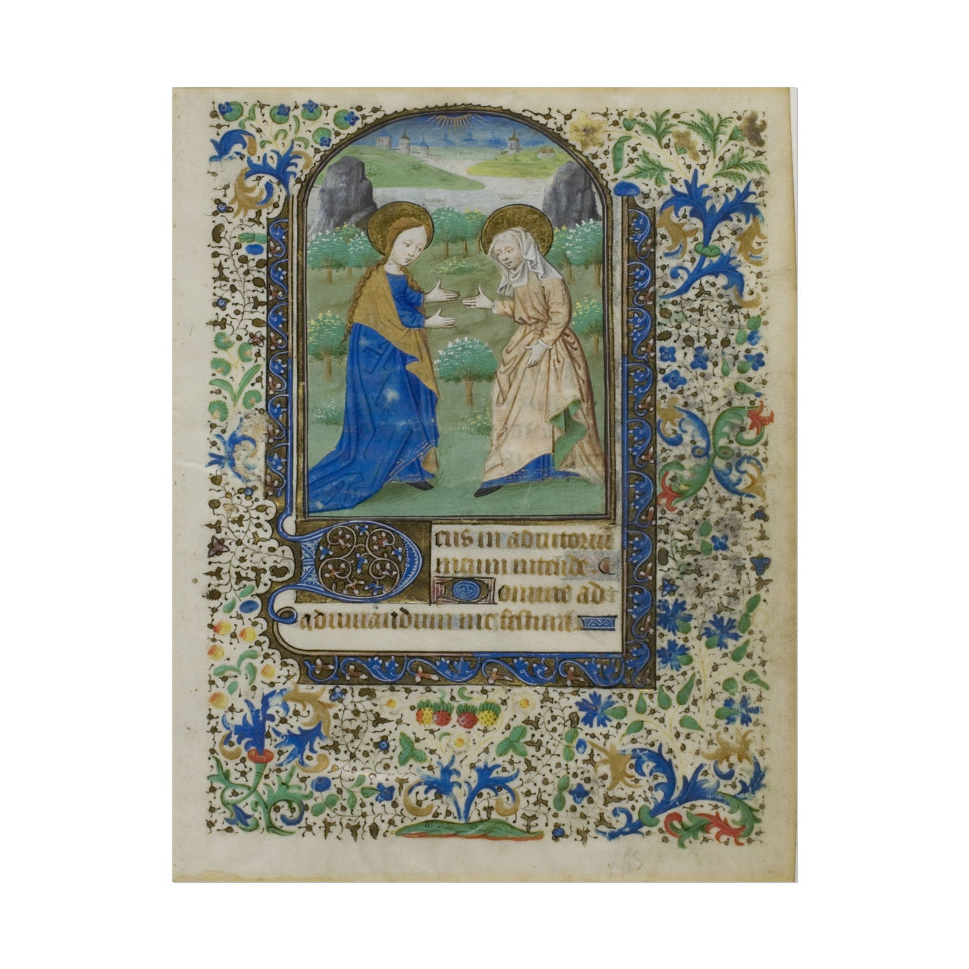 The Visitation from a Book of Hours 11″×14″