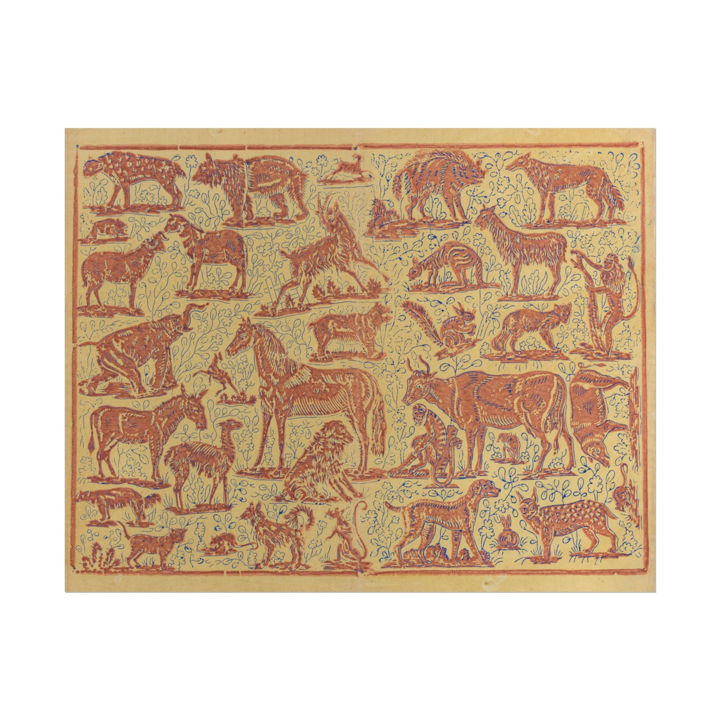 Animal Pattern Book Cover Art 14″×11″