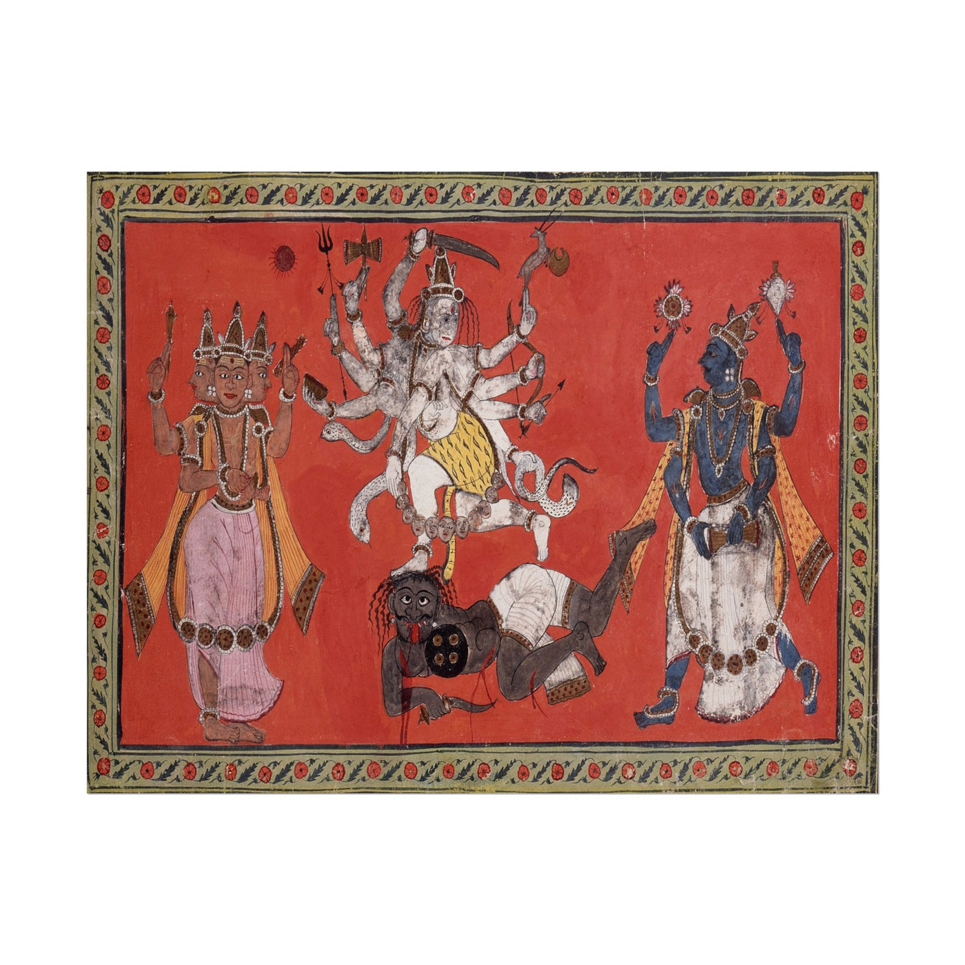 Shiva Performing the Dance of Bliss 14″×11″