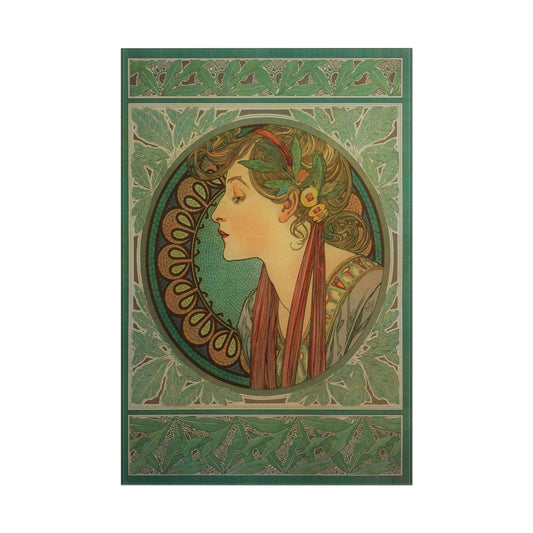 Laurel poster by Alphonse Mucha  - 12x18 inch print