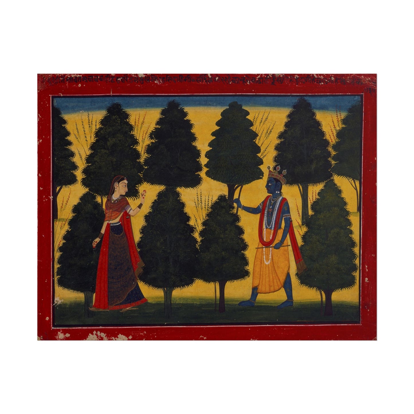 Radha Rejecting Krishna Art