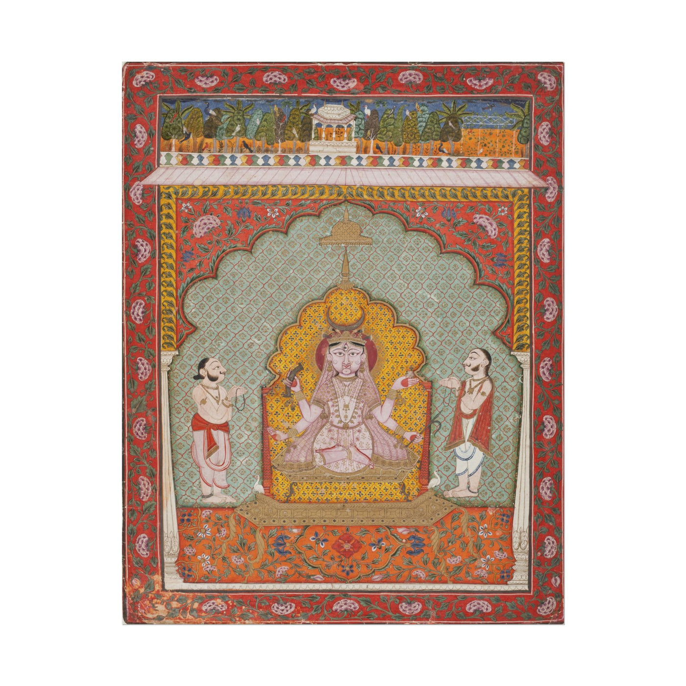 Durga Being Worshipped 11″×14″
