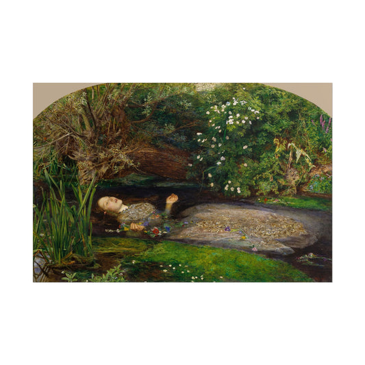 Ophelia poster by John Everett Millais  - 12x18 inch print