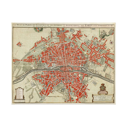Map of Paris by Guillaume Delisle