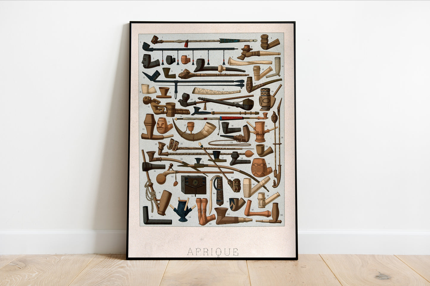 African Pipes Chromolithograph