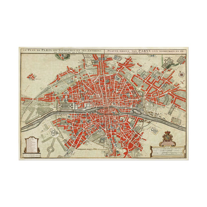 Map of Paris by Guillaume Delisle