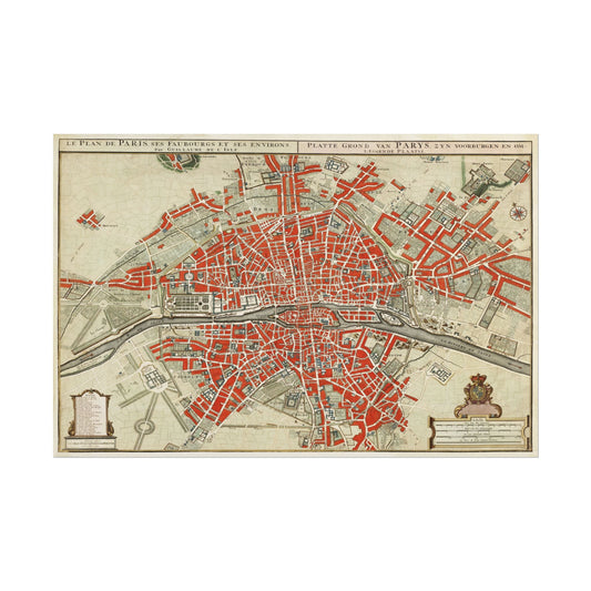 Map of Paris by Guillaume Delisle