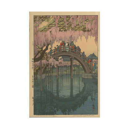 Kameido Bridge poster by Yoshida Hiroshi  - 12x18 inch print