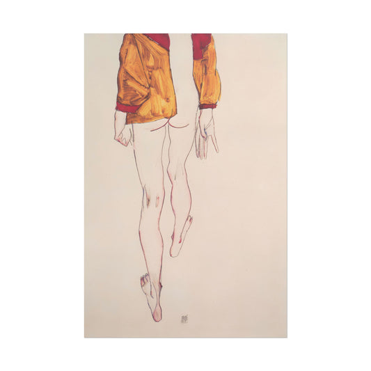 Walking Portrait poster by Egon Schiele  - 12x18 inch print