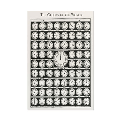 Vintage The Clocks of the World Print poster by Paul Poiret - 24x36 inch wall art