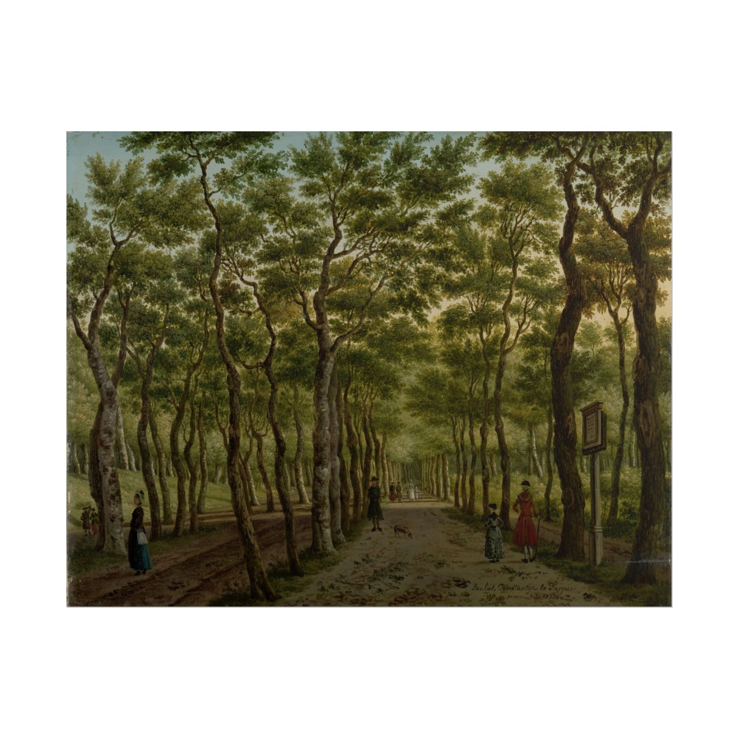 Serene Nature Scene with Figures