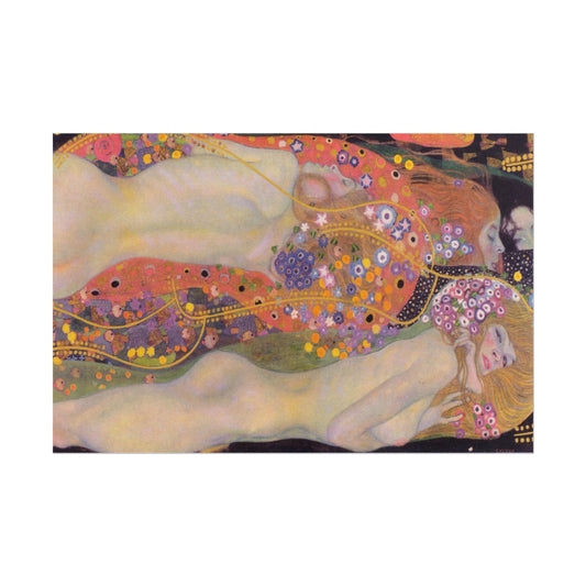 Water Serpents poster by Gustav Klimt  - 12x18 inch print