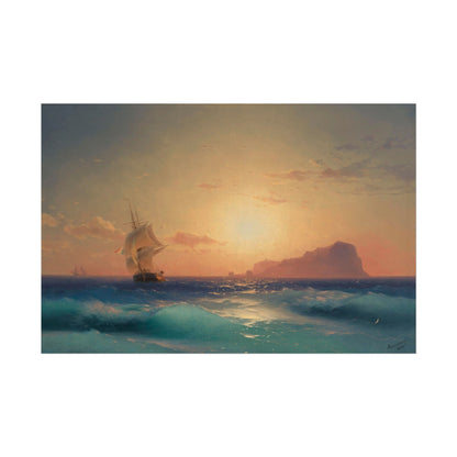 Sunset Over Ischia poster by Ivan Aivazovsky  - 24x36 inch wall art