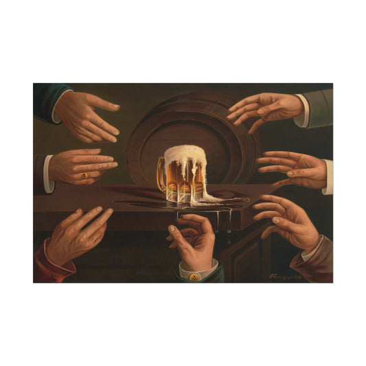 Seven Hands and a Beer poster by Anheuser Busch - 12x18 inch print