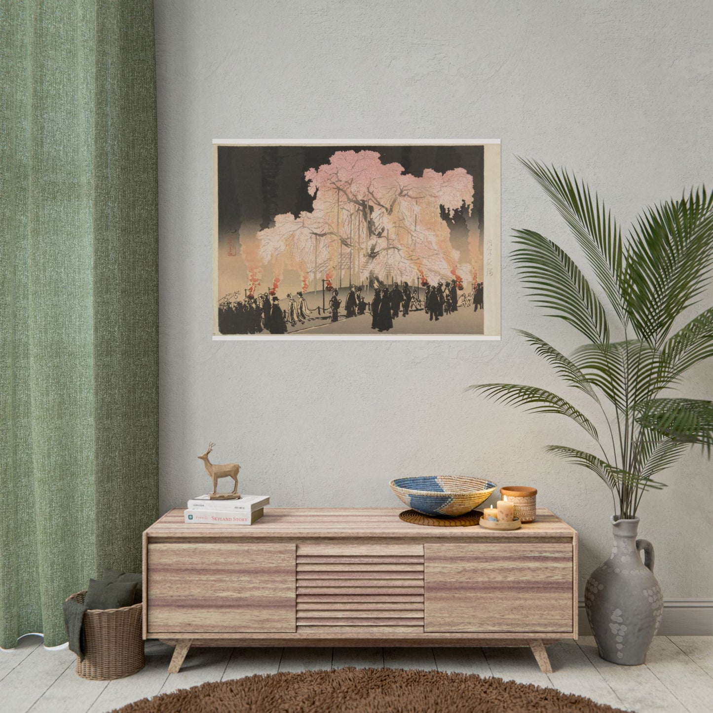 Evening Cherry Blossoms Print